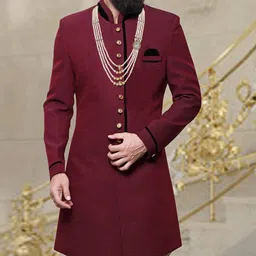 lucky jewellery Designer Wedding Multi Strand White Color Dulha Har Layered Pearl Maharaja Haar Groom Necklace Set for Men (594-M6DM-1012-W) image 3