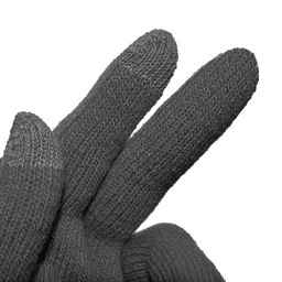 malvina Men's & Women Touch Screen Winter Gloves Warm Touchscreen Woolen Mittens (Grey) image 2