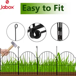 Jabox Rust Proof Flower and Animal Fence, Decorative Outdoor Wire Garden Fence for Home Gardening Durable Tree Guard for Garden and Balcony Versatile Fence for Garden, Balcony Floor Covering (Set-5) image 4