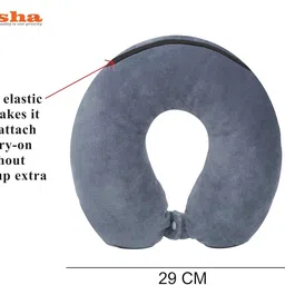 Nitsha Velvet Soft Special Cool Design Edition U Shape Neck Pillow for Men & Boy Grey image 4