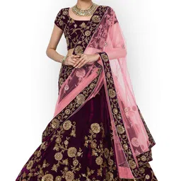 zeel clothing Women's Silk Semi-Stitched Lehenga Choli image 1