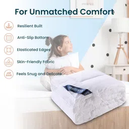 Kuber Industries Mattress Topper/Padding|Mattress for Comfortable Sleep 6 x 6 Feet|WHITE image 3