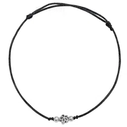 darshraj 925 Sterling Silver Handmade Thread Anklet Fully Adjustable For Girls & Women image 1