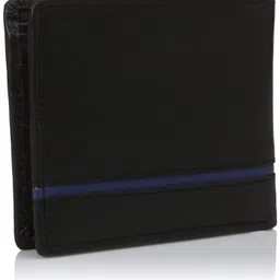 fastrack Leather Black And Blue Men's Wallet (C0368Lbk01) image 2