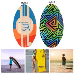 Merishopp Skimboard for Kids Boys and Girls Portable Lightweight Play Water Surf Board Style A image 3