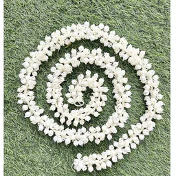 SPHINX Artificial Jasmine Buds (mogra phool) Garlands for Festive Pooja Wedding Housewarming Diwali Decorations Navratri Events Home Table Bedroom Pooja Room (5 ft, 1) image 1
