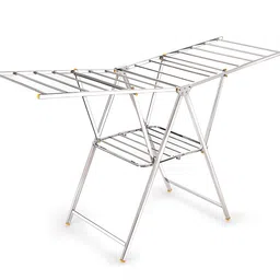 Priya Heavy Duty Rust-Free Stainless Steel Foldable Storage Cloth Drying Stand/Clothes Dryer Stands/Laundry Racks with for Indoor/Outdoor/Balcony (Butterfly Model) (L-72 inch * W-24 inch * H-36 inch) image 1