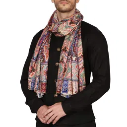 pashtush Mens Stole, Kalamkari Printed Ethnic Scarf image 3