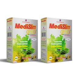 british biologicals Medislim Gold Meal Replacement Shake For Weight Management - 500 GM - Sugar-free, Cholesterol-free, Zero Trans-fat, Gluten-free Drink with (Goodness of Garcinia Cambogia, Raspberry, Ketone) - BRITISH BIOLOGICALS(Pack of 2) image 1