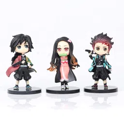 RVM Toys Demon Slayer Action Figure Set of 6 Size 7-8CM Toy for Car Dashboard, Decoration, Cake Topper, Office Desk & Study Table Multicolor image 3