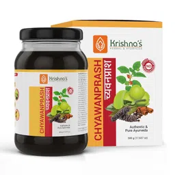KRISHNA'S HERBAL & AYURVEDA Chyawanprash – Preservative-Free, Boosts Stamina, Immunity and Strength for Kids & Adults, Made with Traditional Ayurvedic Process, 500g (Pack of 1) image 1