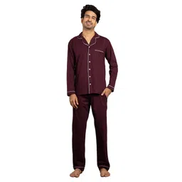 nite flite Sangria Mens 100% Cotton Nightwear image 1