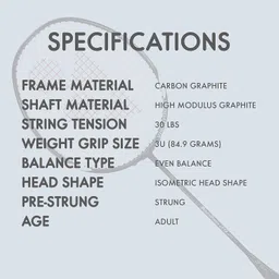 Yonex Graphite Badminton Racquet Muscle Power 29LT Black Grey (G4, 85-89.9 grams, 30 lbs Tension,Set of 1) image 5