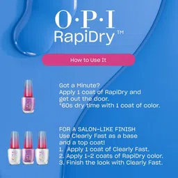 o.p.i OPI RapiDry ASAPink | Opaque Bright Pink Crème Quick Dry Nail Polish | Vegan, Smudge Proof, Fast Drying image 5