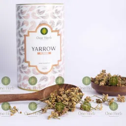 the indian chai One Herb - Yarrow Flower Tea 100g for Anxiety, Digestive Distress, Cold & Fever and Skin. image 3