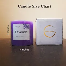 Shunya Decor Scented Pillar Candles for Home Decoration | Fragrance Candle Set of 2 Candles | Size- 3 by 3 inches, Scent (Sandalwood & Lavender Combo) image 5