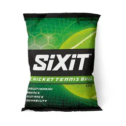 sppartos Sixit Lite Cricket Tennis Ball - Pack of 6, Green, Standard Size, Durable Rubber Material, Ideal for Practice and Casual Play image 3