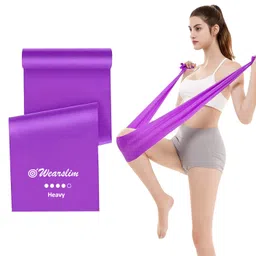 wearslim Wearslim® Professional Resistance Loop Bands for Legs and Butt | Elastic Exercise Band Set for Women | Best Resistant Workout Loops for Booty, Glute, Leg & Thigh Exercising (1.5 Meter Purple) image 1