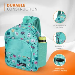 amazon basics Trendy and Spacious Kids Backpack | Comfortable Padding (Turquoise) image 2