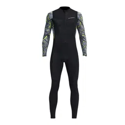 wowobjects Wowobjects® Men Scuba Wetsuit Front Zip Diving Rash Guards Surfing Swimming Scuba XXL Black image 2