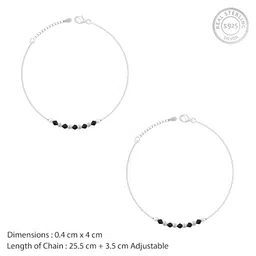 giva 925 Silver Gypsy Gleams Anklet | Gifts for Women and Girls | With Certificate of Authenticity and 925 Stamp|6 Months Warranty* image 4