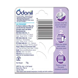 Odonil Bathroom Air Freshener Blocks – Lavender Meadows - 75g image 2