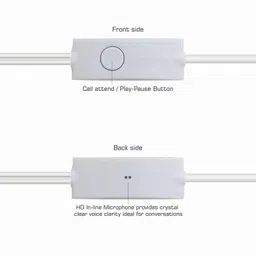 gosale Earphones for Samsung Galaxy M34 / M 34 Earphones Original Like Wired in-Ear Headphones Stereo Deep Bass Head Hands-Free Headset Earbud with Built in-line Mic, 3.5mm Jack (YS11, White) image 3