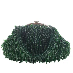 swisni Green green crystal batua bags II Women's Traditional Designer Clutch For Women & Girls II BATUA BAGS image 4