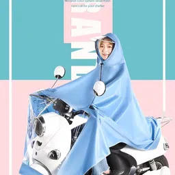 augen Waterproof Bike Raincoat Poncho – Hooded Rainsuit for Cycling, Motorcycling, and Scooter Riding image 4