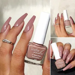 Indie Nails Nail Polish Cutting Chai – Nude Shade Long-Lasting, High-Shine Finish | Chip-Resistant & Quick-Drying Formula | Vegan & 12-Free Nail Paint For Women Professional-Quality Manicure 5ml image 2