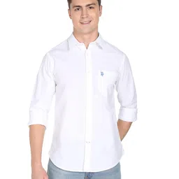 u.s. polo assn. Men's Cotton Regular Fit Shirt image 1