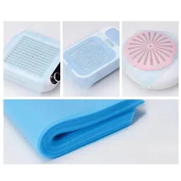 100 Pieces Nail Dust Collector Filter Easy to Use Dust Filter Pads for Home Blue image 2
