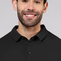 beyoung Imported Poly Regular Fit Solid Polo Tshirt for Men | Collar Tshirt | Half Sleeves | Solid Casual T-Shirt image 5