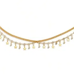 peora Cubic Zirconia Studded Star Tassel Kamar Bandh Waist Belly Chain Jewellery Gift for Women & Girls image 4