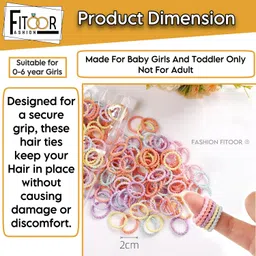 fashion fitoor Colorful Elastic Rubber Bands Seamless Cotton Hair Bands for Women Girls and Kids Baby - Versatile Hair Ties Ponytail Holders Headband Hair Accessories image 3