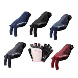 LOOM TREE® Open 3 Fingers Glove Billiards Gloves Left Hand Playing Mitts Snooker Gloves Blue | Fitness Running & Yoga | Strength Training | Gloves Straps & Hooks image 4