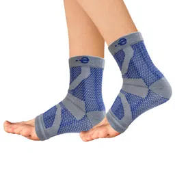 Neuropathy Pain Relief Cooling Compression Socks for Men & Women - Ecosync Ortho Bamboo Cotton Nano, Copper, Blue-gray, Best Rated, Open Toe, Injury Recovery. image 1