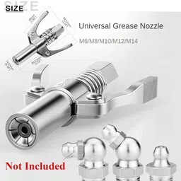 Malfah Grease Gun Coupler Automotive High Pressure Dual Handle for Manual Pneumatic Electric Quick Release Grease Nozzle 1/8" Npt 10000psi MPGN-301 MAF image 3