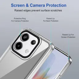 amazon basics Back Case Cover for Mi Redmi Note 13 Pro 5G (TPU + PC_Transparent) image 4