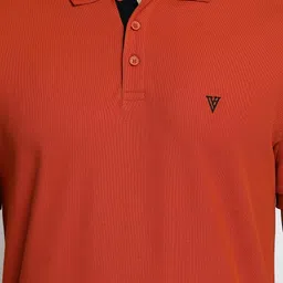 van heusen Men's Textured Regular Fit Polo Shirt image 4