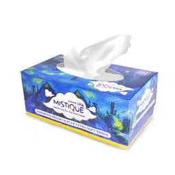 MISTIQUE 2 Ply Facial Tissue Paper - 200 Pulls (400 Sheets) | Car Tissue | Soft and Highly Absorbent Tissue Paper | Sheet Size (20 * 20 cm) (Pack of 1) image 1