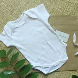 picksparrow Soft Cotton Newborn Baby Clothes/Bodysuits/Rompers/Newborn Essentials (Plain,Pack of 2) image 3
