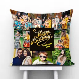 MUKESH HANDICRAFTS Photo Cushion/Pillow for Gift to Husband,Wife,Mother,Father,Girl, Boy,Best Friend On Birthdays,Valentine,Rakhi with Filler 12X12 Inches, Multi, Style 34(Polyester) image 3
