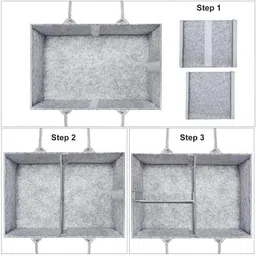 urbane home Diaper Caddy Bag For Travel|Baby Bag For smart mothers|Nursery Storage Foldable Organizer (Grey) image 5