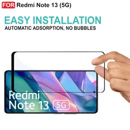 CEDO Tempered Glass for Redmi Note 13 (5G) | Screen Protector Full HD Quality Tempered Glass Anti-Scratch Edge to Edge Coverage with Easy Installation Kit (Black) image 5