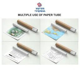 British Terminal Cardboard Mailing Tubes with Caps,rolled Art craft work Storage,protection,Shipping documents,maps,drawings,paintings,posters,packing,paper tube (Length: 12 inches (30 CM), 5 PCS) image 4