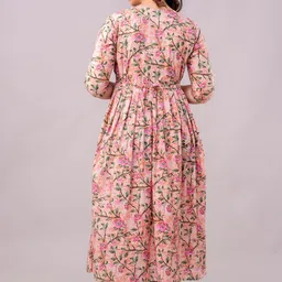 aavrittiqueens Women's Printed Maternity Feeding Dress with Zipper image 4