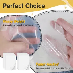 total home Iron On Adhesive Sheets 20PCS, Heavy Weight Double-Sided Heat Melt Fabric Glue Sheet, A4 Size Fusible Adhesive Sheets, Press-on Patch Iron On Tape, Fusible Interfacing For Sewing, Heat And Bond image 4