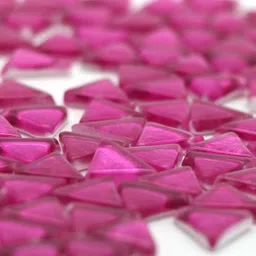 sweven art studio Sweven Art Mosaic Tiles, 15x15mm Size Triangles, 4mm Thick, Glitter Pink Shade (Pack of 200Gms) image 3