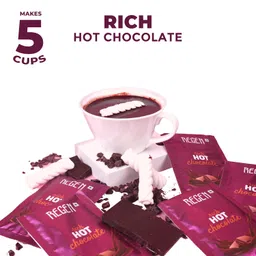 REGEN Rich Hot Chocolate Mix with Marshmallows | Creamy & Indulgent Cocoa Drink | 100% Natural | Veg | No Preservatives | Instant - Ready In 2 Mins | Makes 5 Cups | 170G image 5